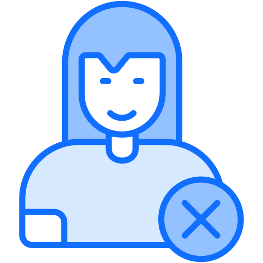 Unfollow Generic Blue icon