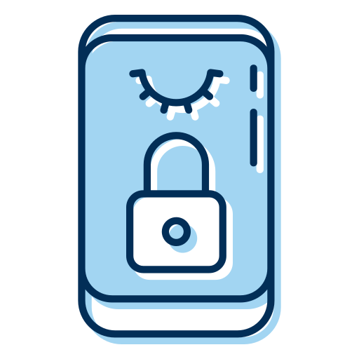 Lock phone Generic Blue icon