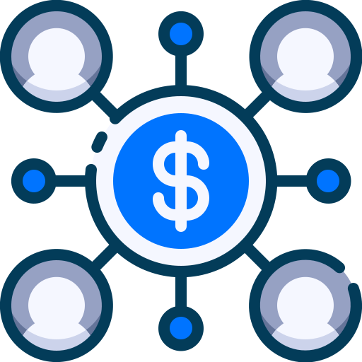 crowdfunding Generic Blue icon