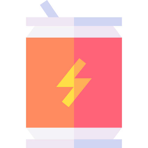 bebida energética Basic Straight Flat icono
