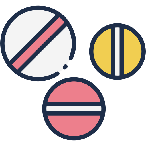 tabletki Generic Outline Color ikona