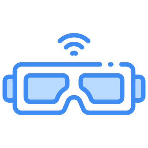 3d bril Generic Blue icoon