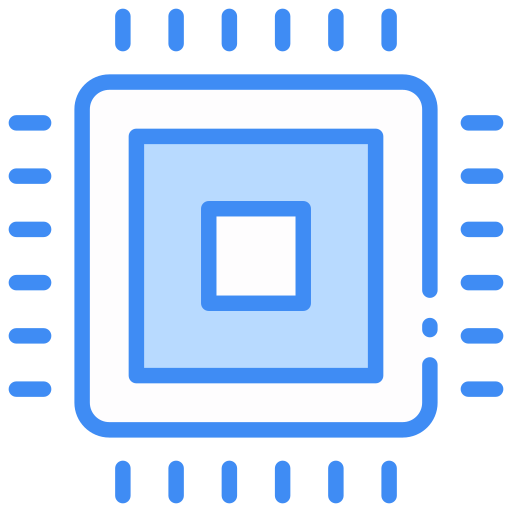 Microprocessor Generic Blue icon