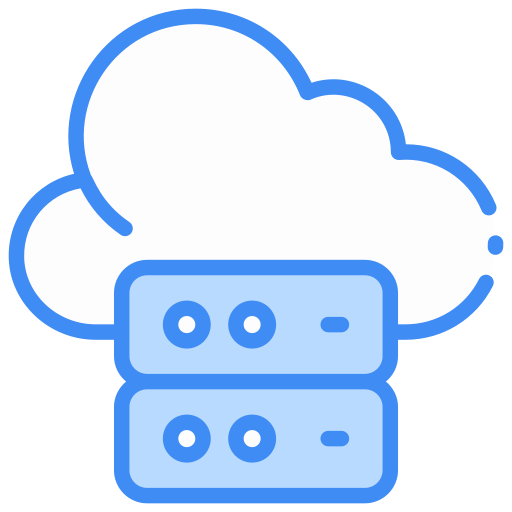 Cloud hosting Generic Blue icon