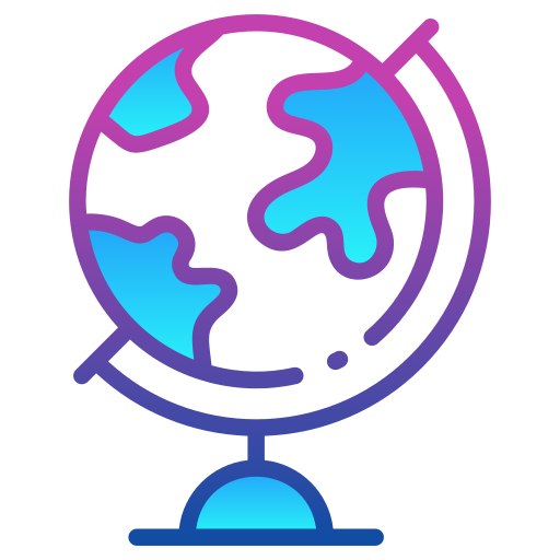 wereldbol Generic Lineal Color Gradient icoon