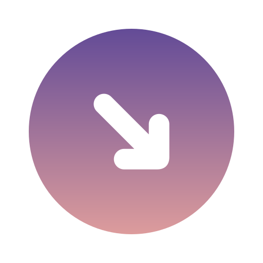 Right down Generic Flat Gradient icon