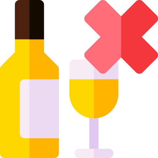 no alcohol Basic Rounded Flat icono