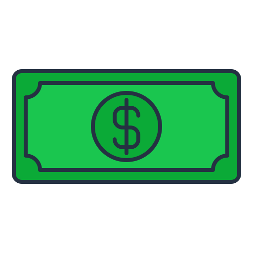 billete de un dólar Generic Outline Color icono