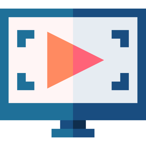 video Basic Straight Flat icono