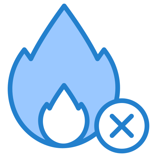 No fire Generic Blue icon