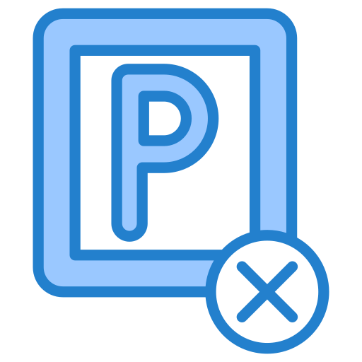 parcheggio vietato Generic Blue icona
