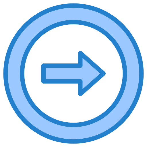 flecha correcta Generic Blue icono