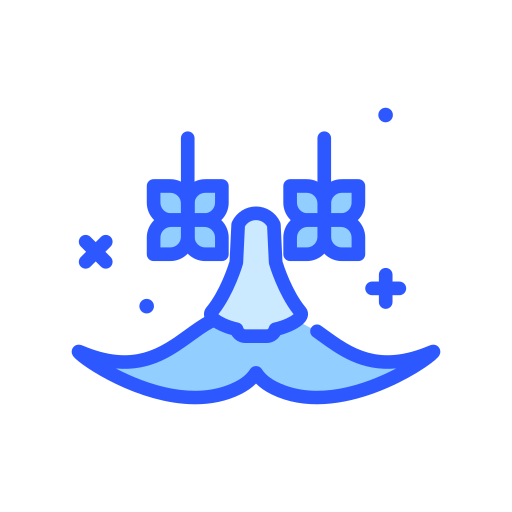 Moustache Darius Dan Blue icon
