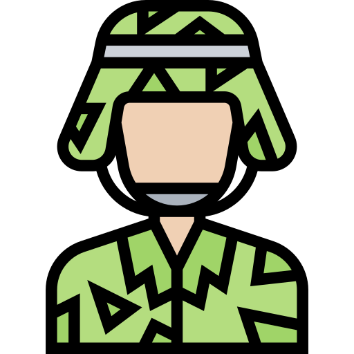 soldado Meticulous Lineal Color icono