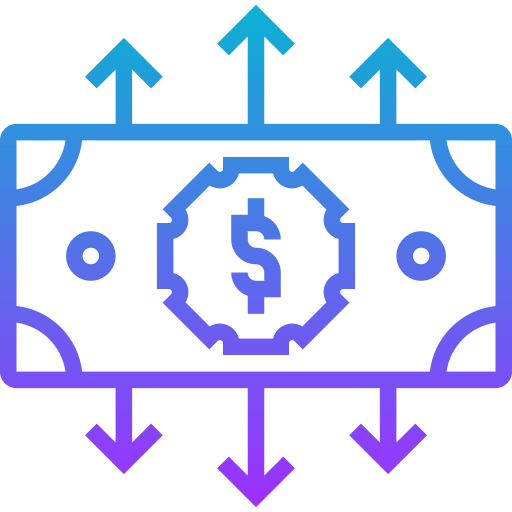 Cash flow Meticulous Gradient icon