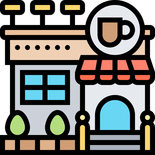 Кофейный магазин Meticulous Lineal Color иконка