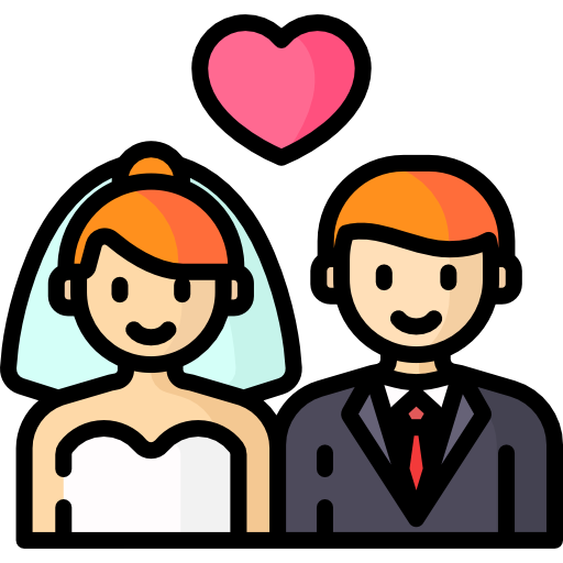 pareja de boda Special Lineal color icono