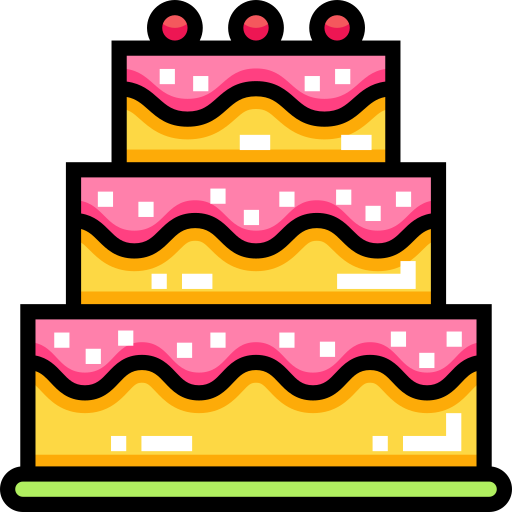 gâteau d'anniversaire Detailed Straight Lineal color Icône