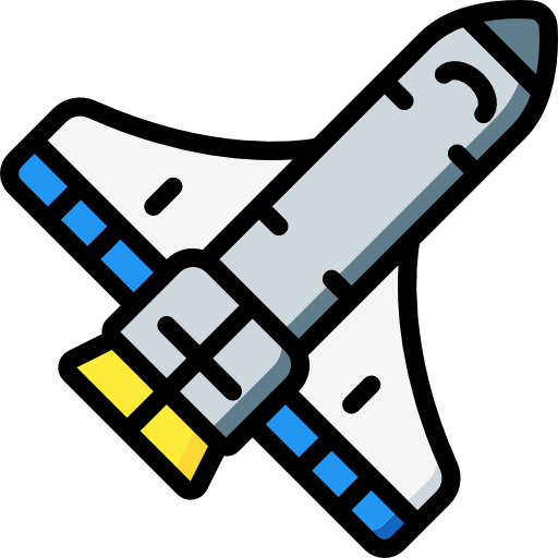 Space shuttle Basic Mixture Lineal color icon