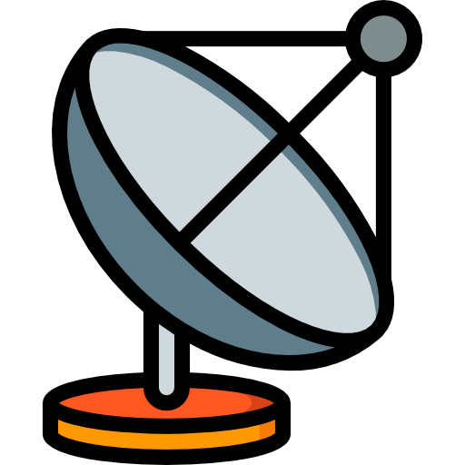 Satellite dish Basic Mixture Lineal color icon