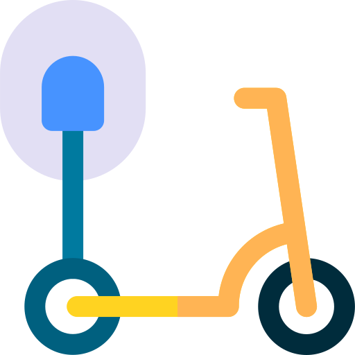 scooter électrique Basic Rounded Flat Icône