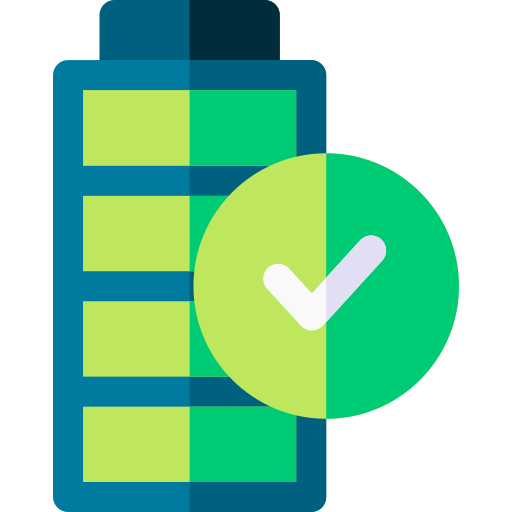 batería Basic Rounded Flat icono