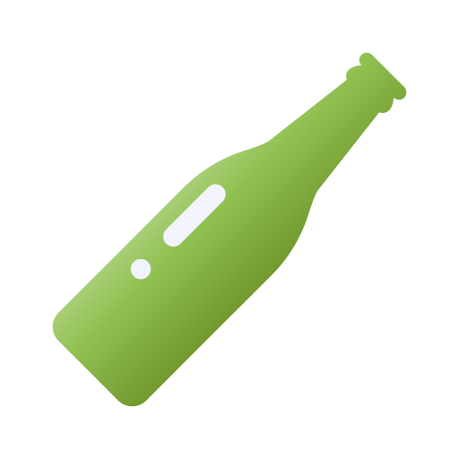 botella de vidrio Generic Flat Gradient icono