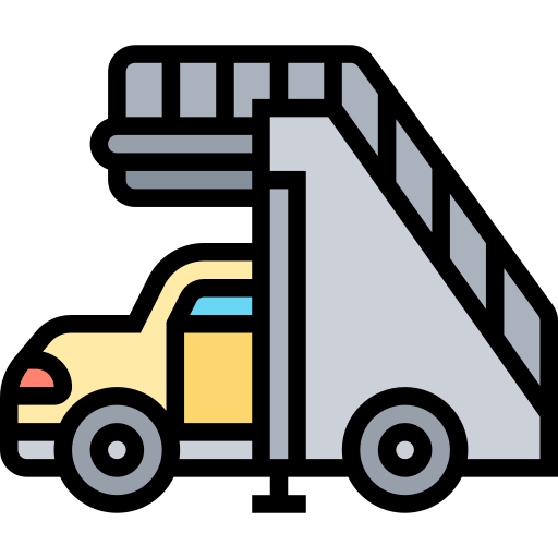 Stair truck Meticulous Lineal Color icon