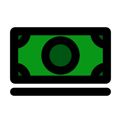 dinero en efectivo Generic Outline Color icono