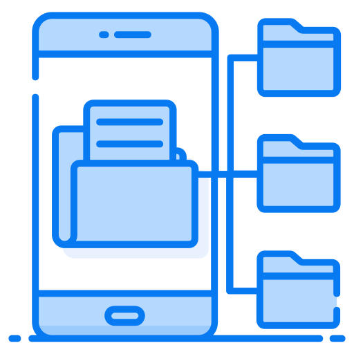 trasformazione dei dati Generic Blue icona