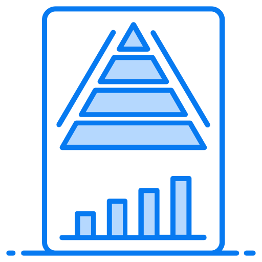피라미드 차트 Generic Blue icon