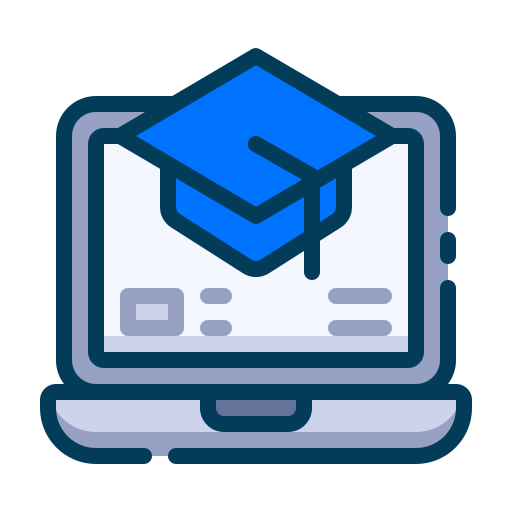 Online learning Generic Blue icon