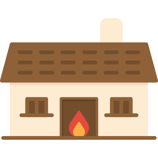 dom w ogniu Generic Flat ikona