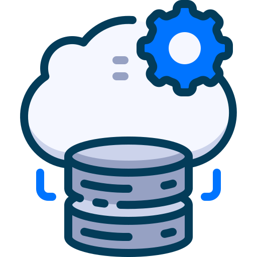 Cloud data Generic Blue icon