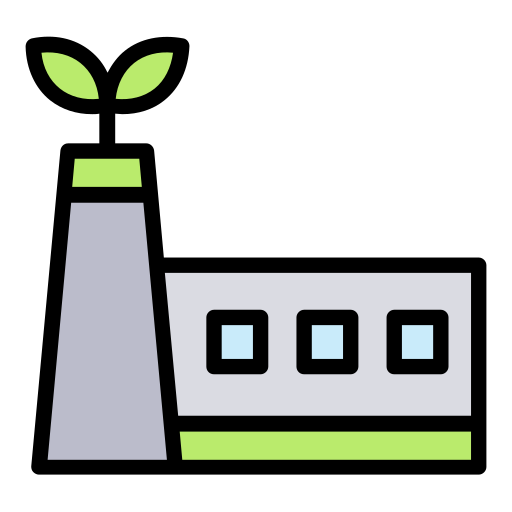 Green factory Generic Outline Color icon