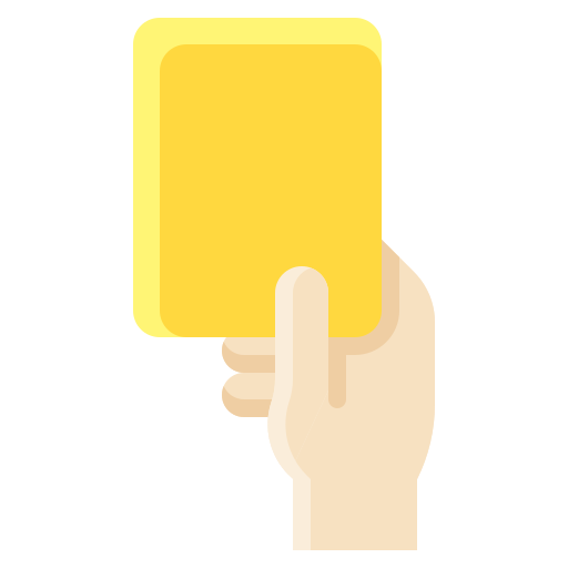 Żółta karta Generic Flat ikona