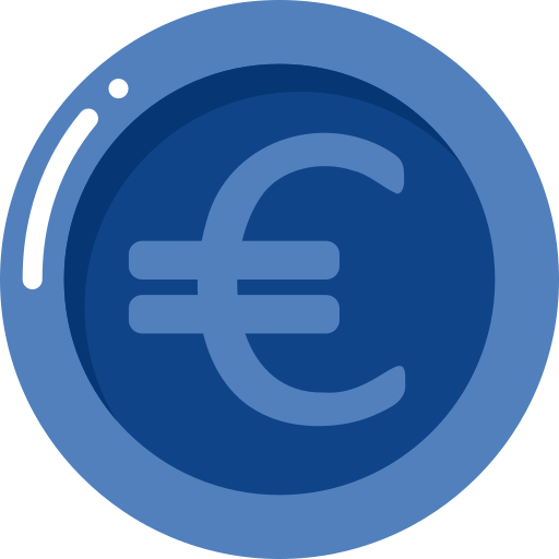 argent en euros Generic Flat Icône