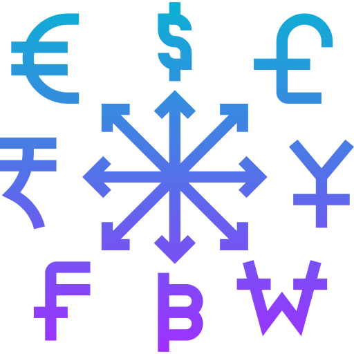cambio di valuta Meticulous Gradient icona