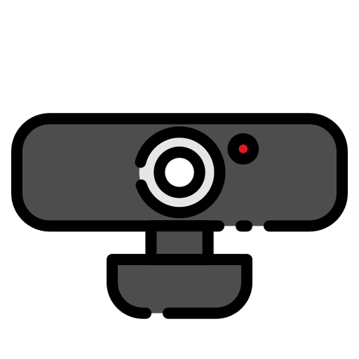 webcam Generic Outline Color icoon
