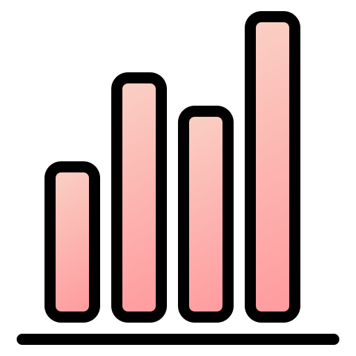 Chart bars Generic Outline Gradient icon