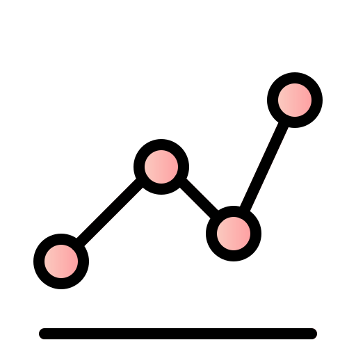 グラフ Generic Outline Gradient icon