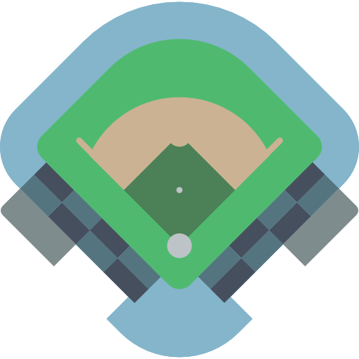 campo da baseball Basic Miscellany Flat icona