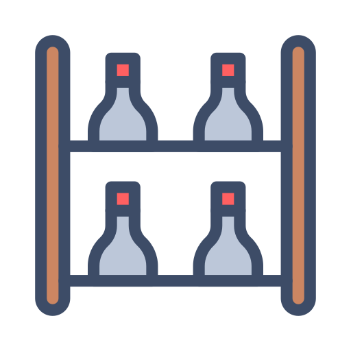 Shelves Vector Stall Lineal Color icon