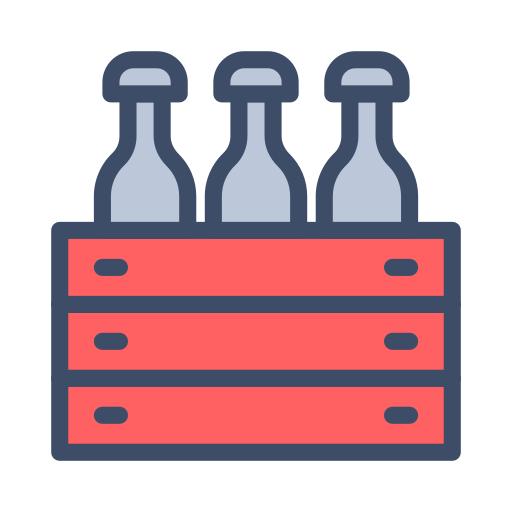 bier doos Vector Stall Lineal Color icoon