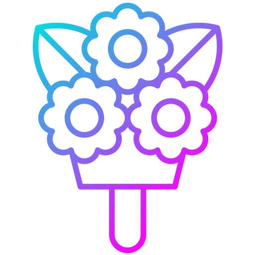 bloemen boeket Generic Gradient icoon