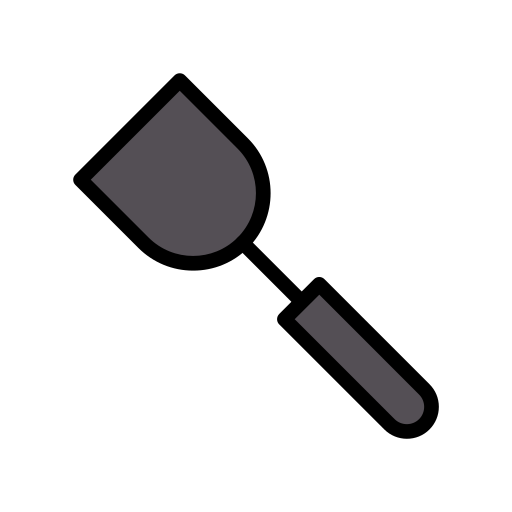 Spatula Vector Stall Lineal Color icon