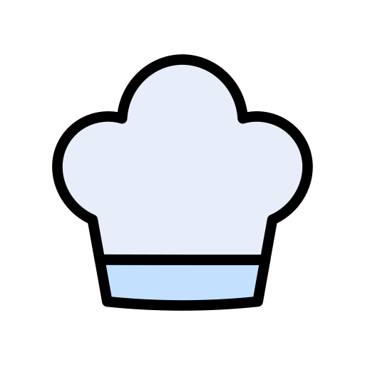 czapka szefa kuchni Vector Stall Lineal Color ikona