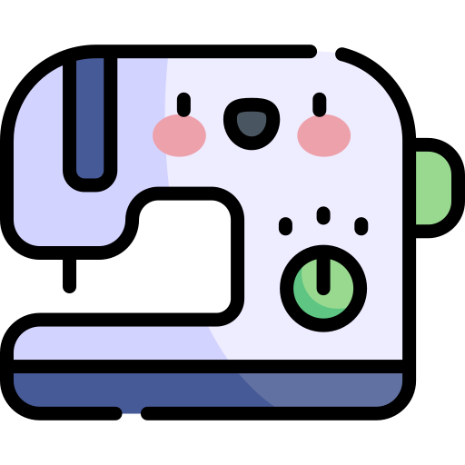 máquina de coser Kawaii Lineal color icono