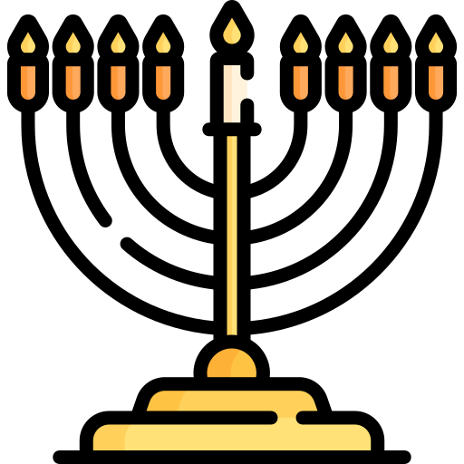 Menorah Special Lineal color icon