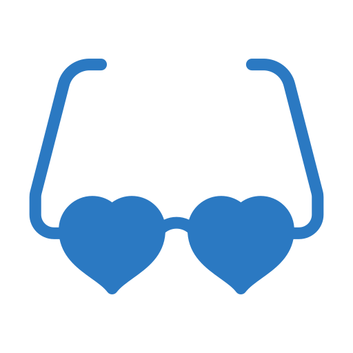 lunettes coeur Generic Blue Icône